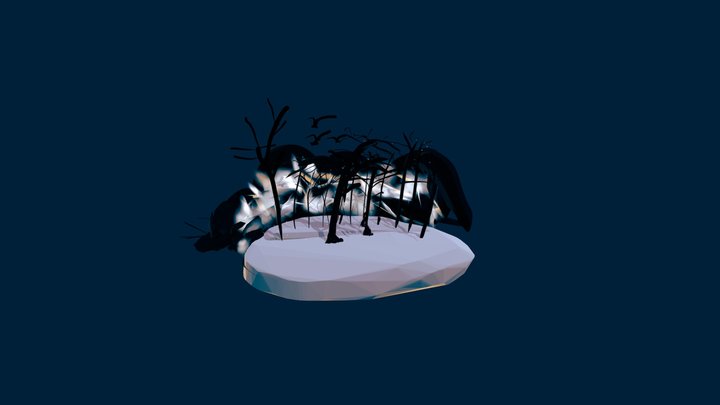 Clear Winter Night 3D Model