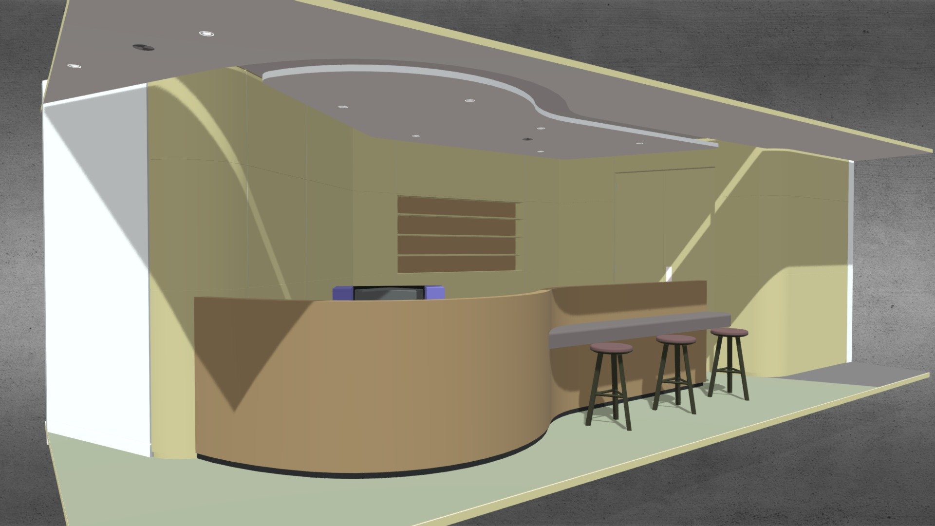Cafe Counter Area - Download Free 3D model by ATD-London [7266657 ...