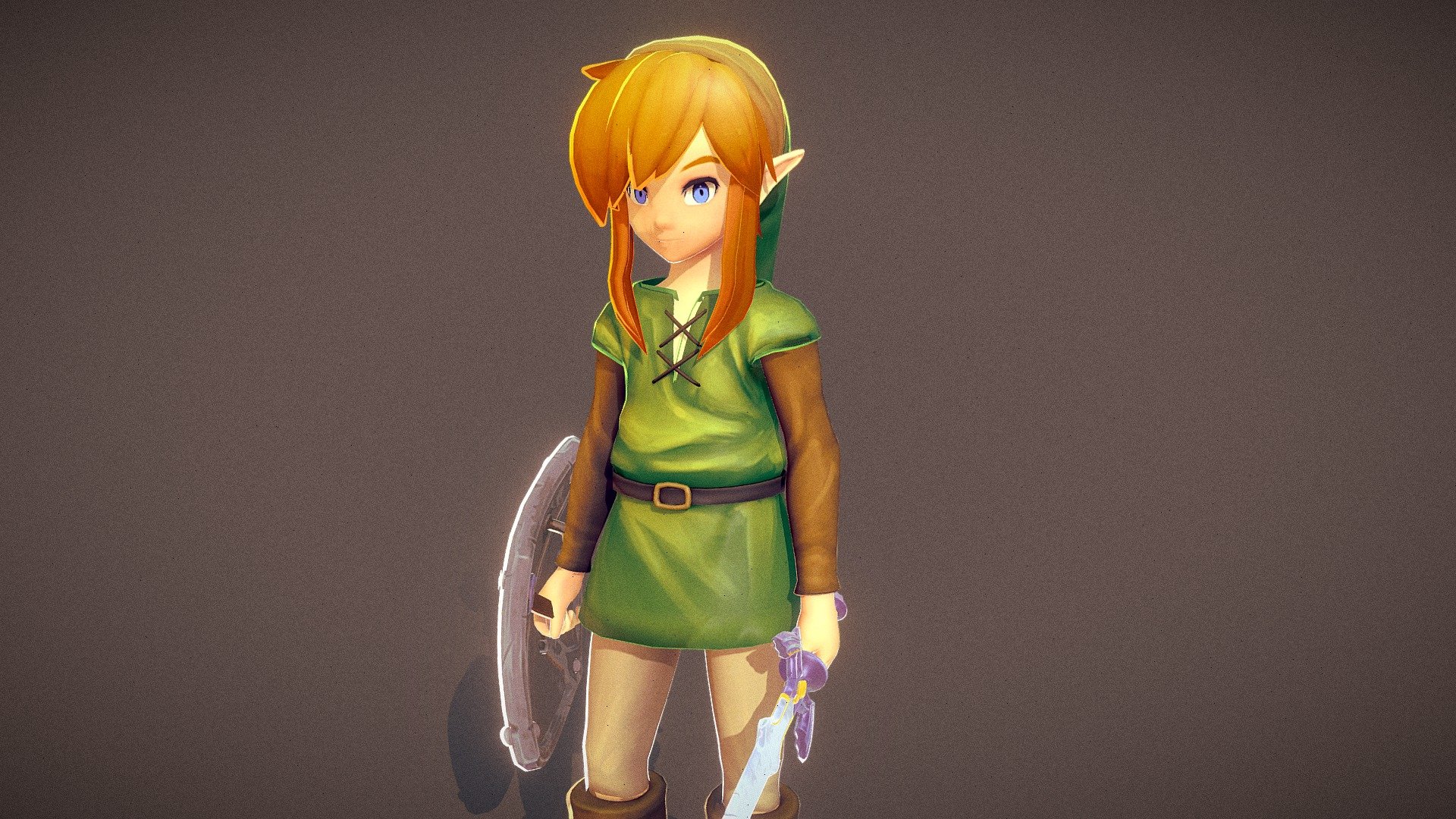 My updated version of Zelda: Link's Awakening : r/ZBrush