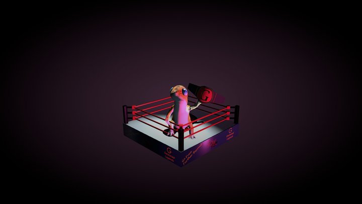 Gecko in The Ring 3D Model