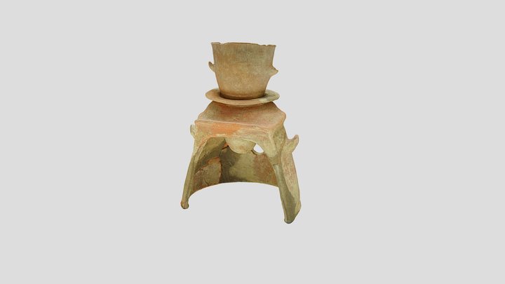 船戸山3号墳（岩出市）　ミニチュア炊飯具形土器 – Modello 3D gratuito STL