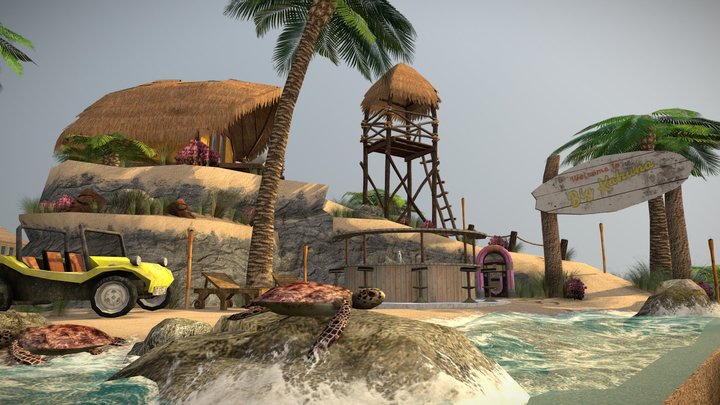 DAE Diorama - By the ocean 3D Model
