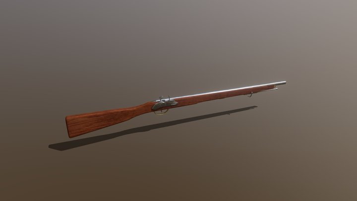 17th century Brown Bess Musket 3D Model