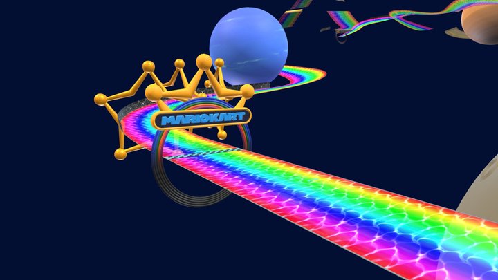 Mario Kart 8 Deluxe - 3DS Rainbow Road – Modello 3D gratuito STL