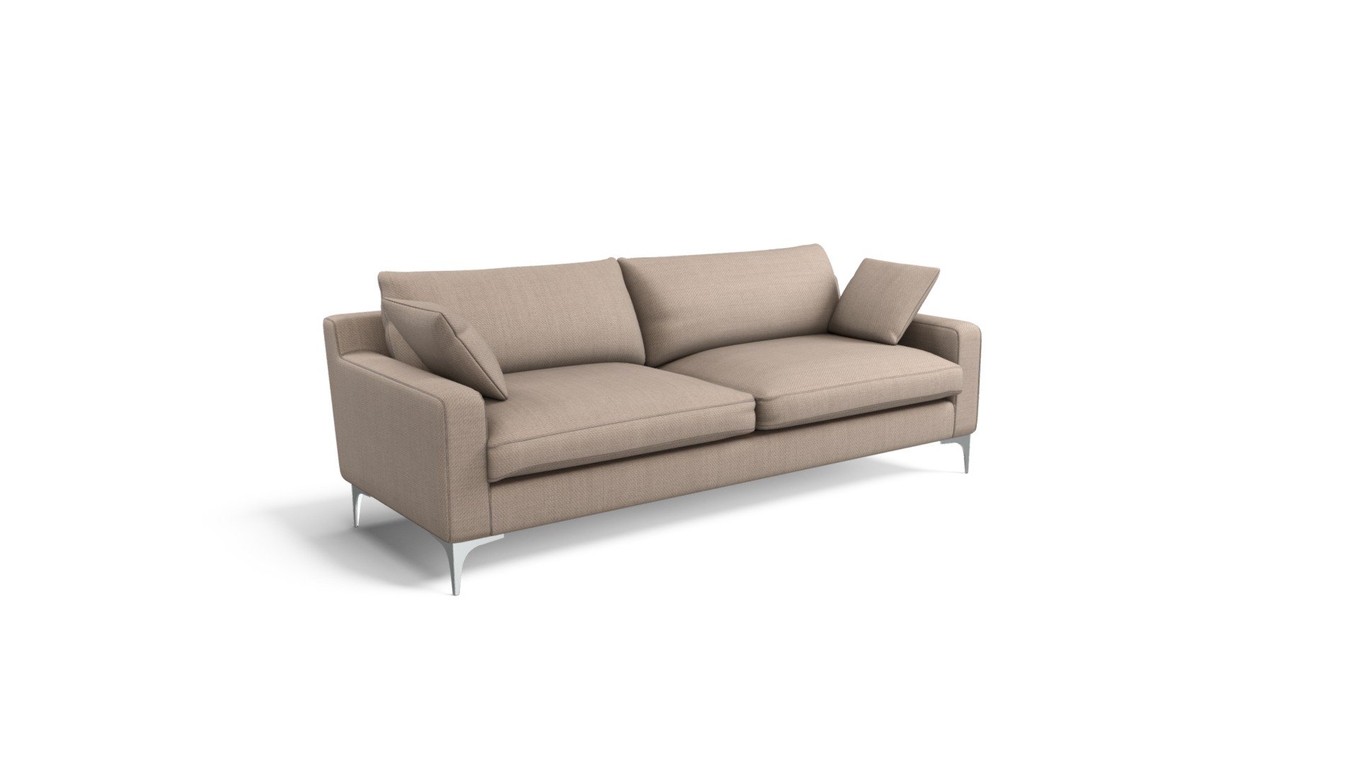 Mendini 3 Seater Sofa, Soft Taupe