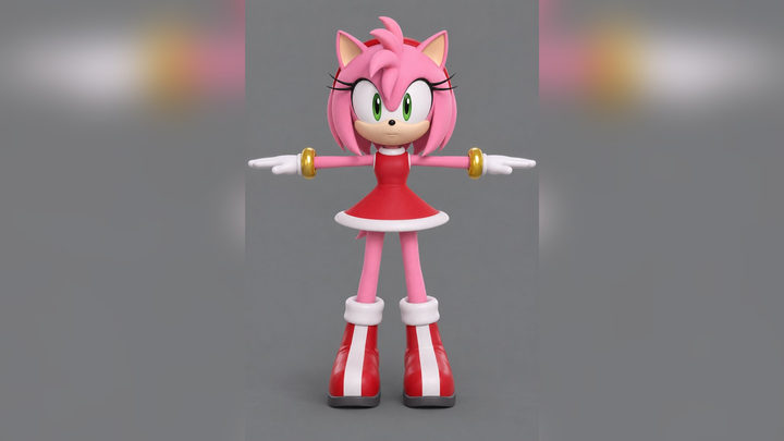 Amy Rose (Sonic) T-Pose 3D Model