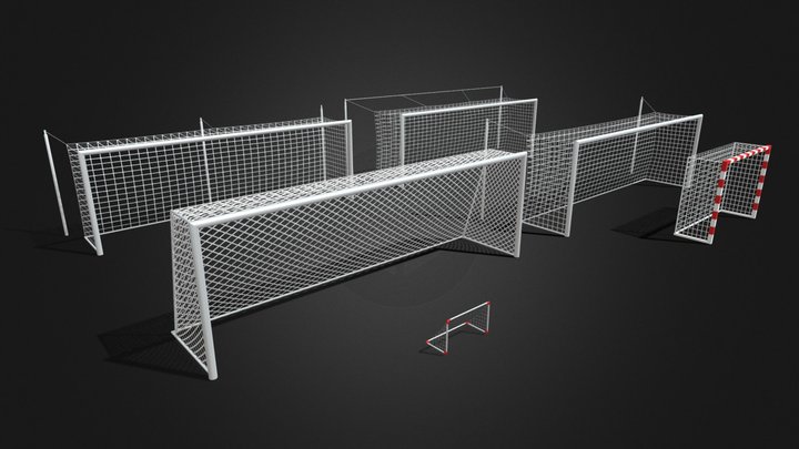Football Goal Pack 3D 3D Model