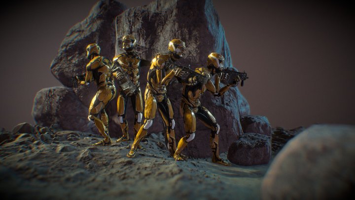 spacetrooper squad 3D Model