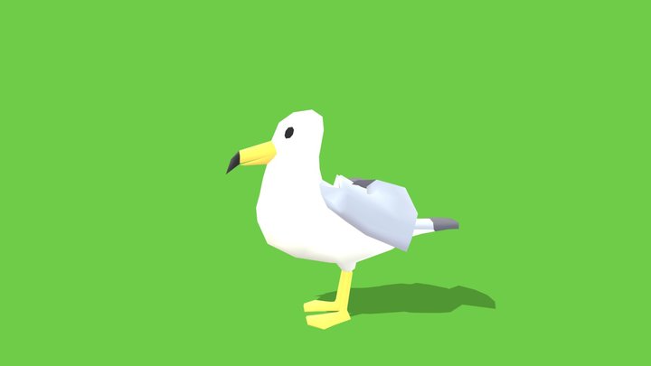 Seagull - Animated Low Poly – Free 3D Model STL