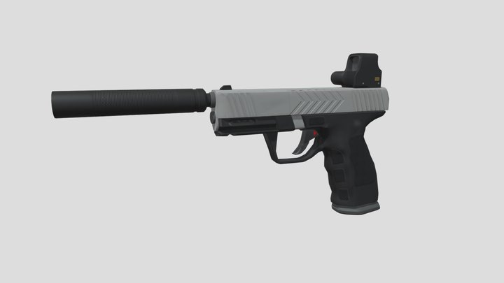 SAR-9 PISTOL GAME-READY 3D Model