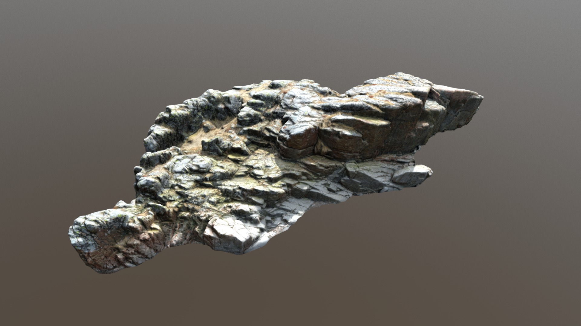 3D model Nature Rock Cliff X - This is a 3D model of the Nature Rock Cliff X. The 3D model is about a close-up of a crocodile.