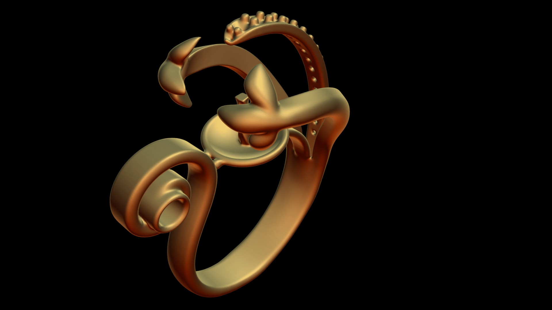 3D model Ring With Pearl - This is a 3D model of the Ring With Pearl. The 3D model is about logo.
