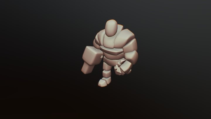 Big Guy Stylized Animation Set 3D Model