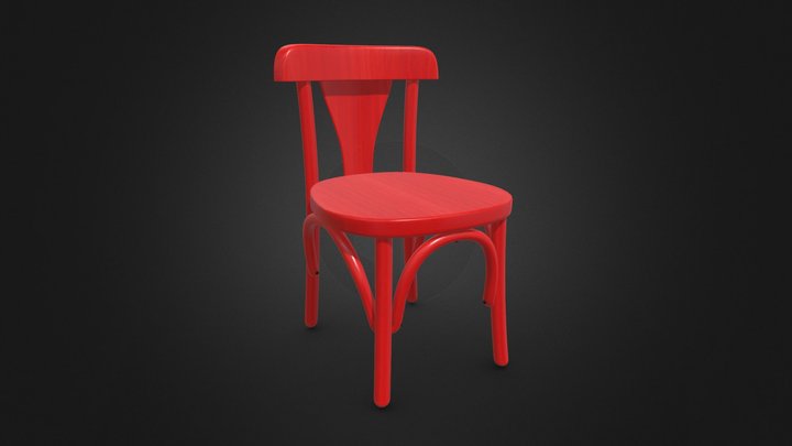 Red Chair Kid 3D Model