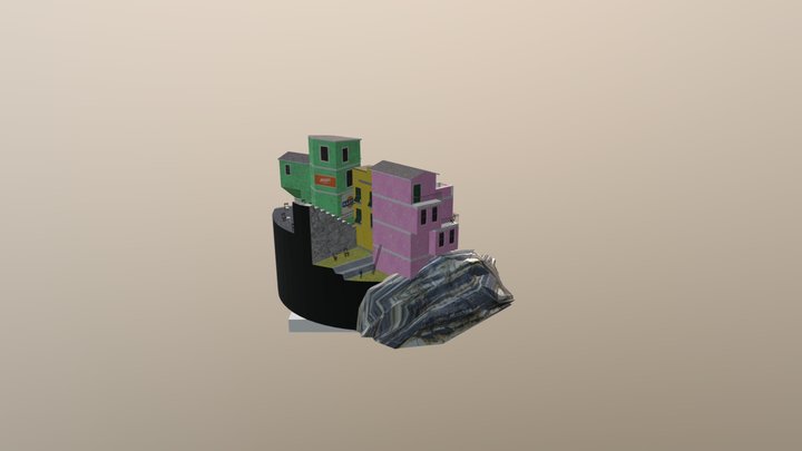 Cityscene Cinque Terre 3D Model