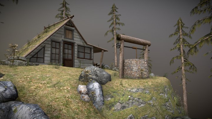 DAE DIORAMA - The Calm Forest Loner 3D Model