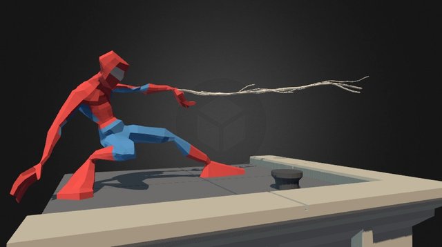 Spiderman lowpoly 3D Model