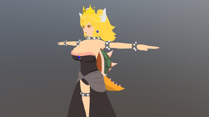 Bowsette 3D Model