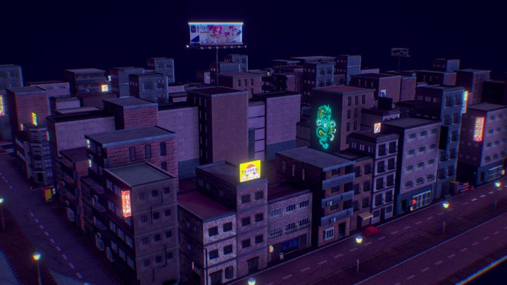 🎇 CITY SUBURBS 💜 3D Model