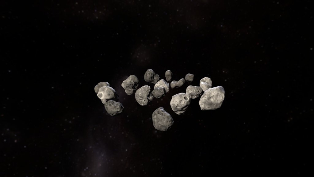 Asteroids Pack - 3D model by ssaraksh [727bf71] - Sketchfab