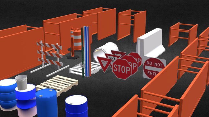 Construction Set28 Objects Moved To Scenes 3D Model