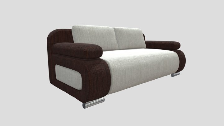 Modern Comfort 3-Seater Sofa 3D Model