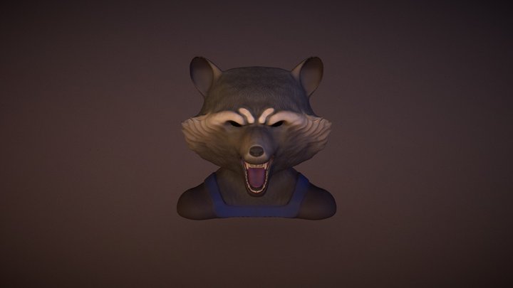 Rocket Raccoon guardians of the galaxy groot 3D Model