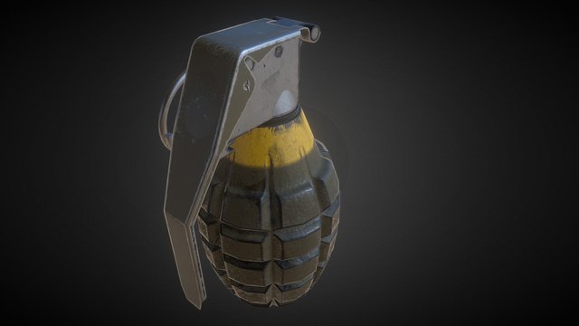 Mk-2 Grenade 3D Model
