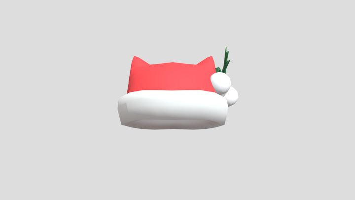 クリスマス猫耳帽子 3D Model