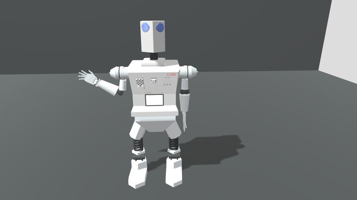 Low poly Robot 3D Model