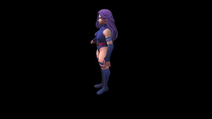 Psylocke Kick 3D Model