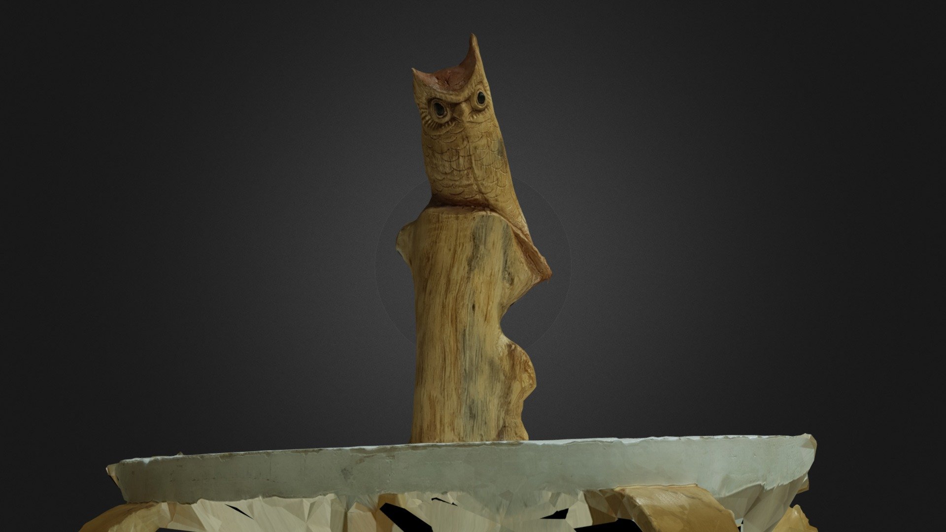 Wood bird carving photogrammetry on Meshroom