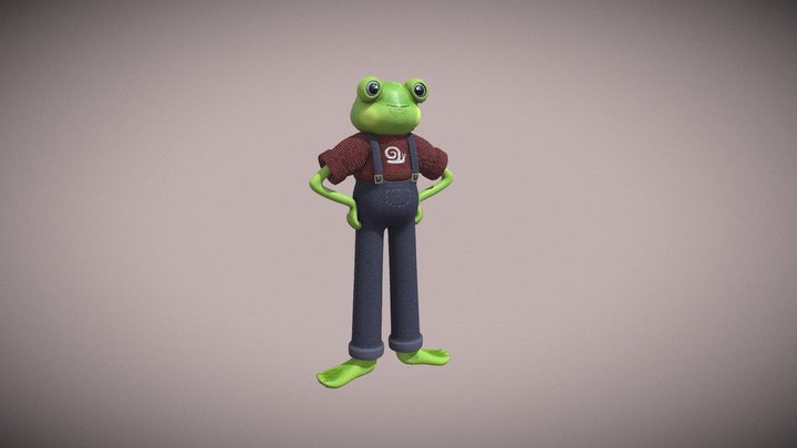 "Henry Frog" Original by Sammy Savos 3D Model