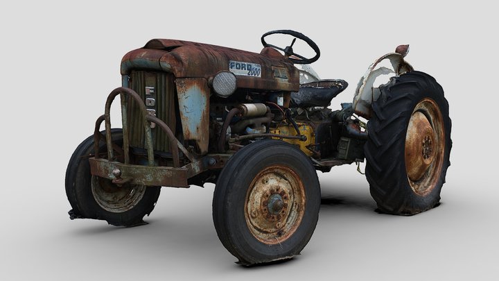 Old Rusty Tractor (Raw Scan) 3D Model