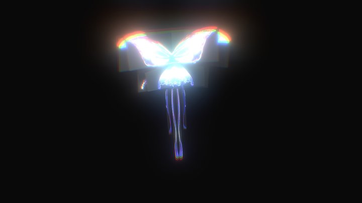 Glowing butterfly [animation!] 3D Model