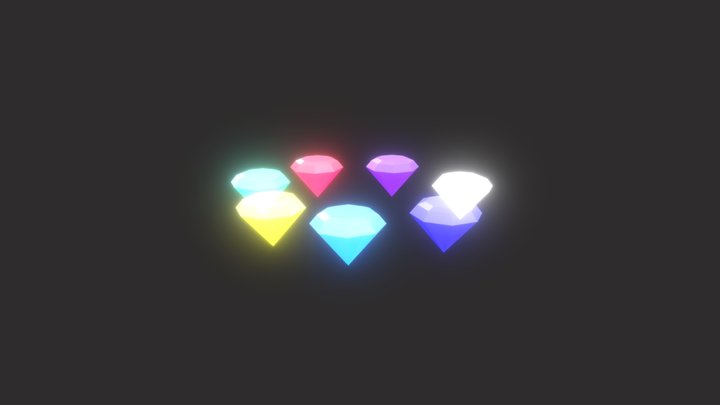 CHAOS EMERALDS 3D Model