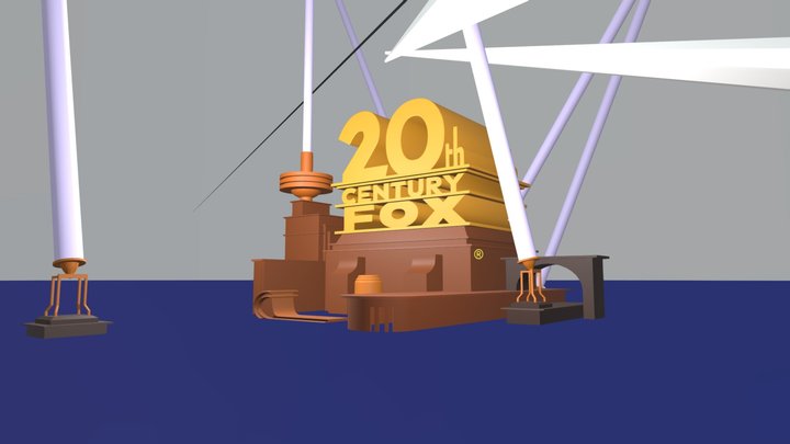 Fox Studios Baja logo 20th Century Fox Styled Ve 3D Model