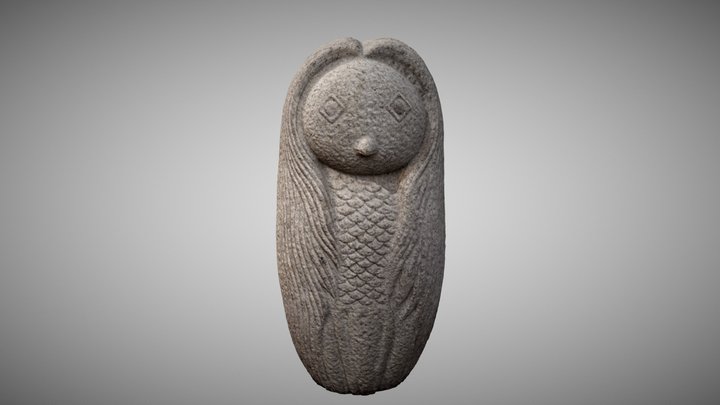 Amabie Stone Statue 3D Model