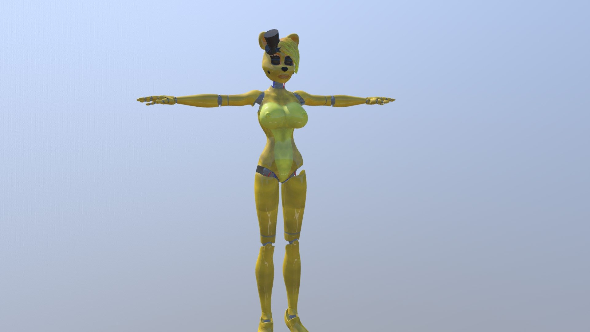 Sexy Gold Freddy 3D Model.