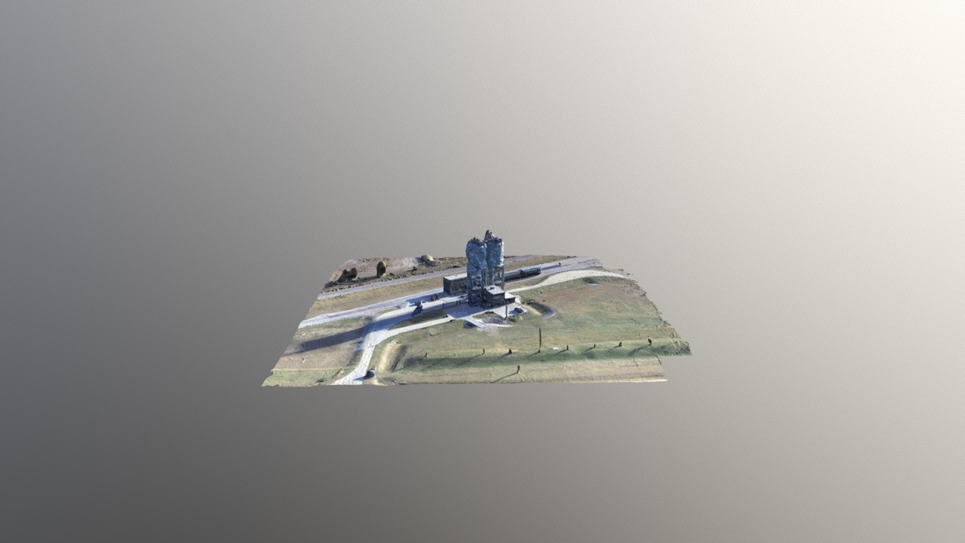 KAAO Grain Hoppers Local Simplified 3d Mesh