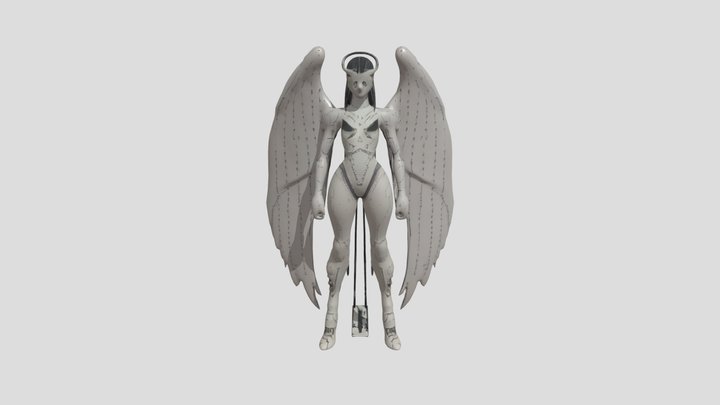 angelic humanoid alien cyborg with dreadlocks a 3D Model