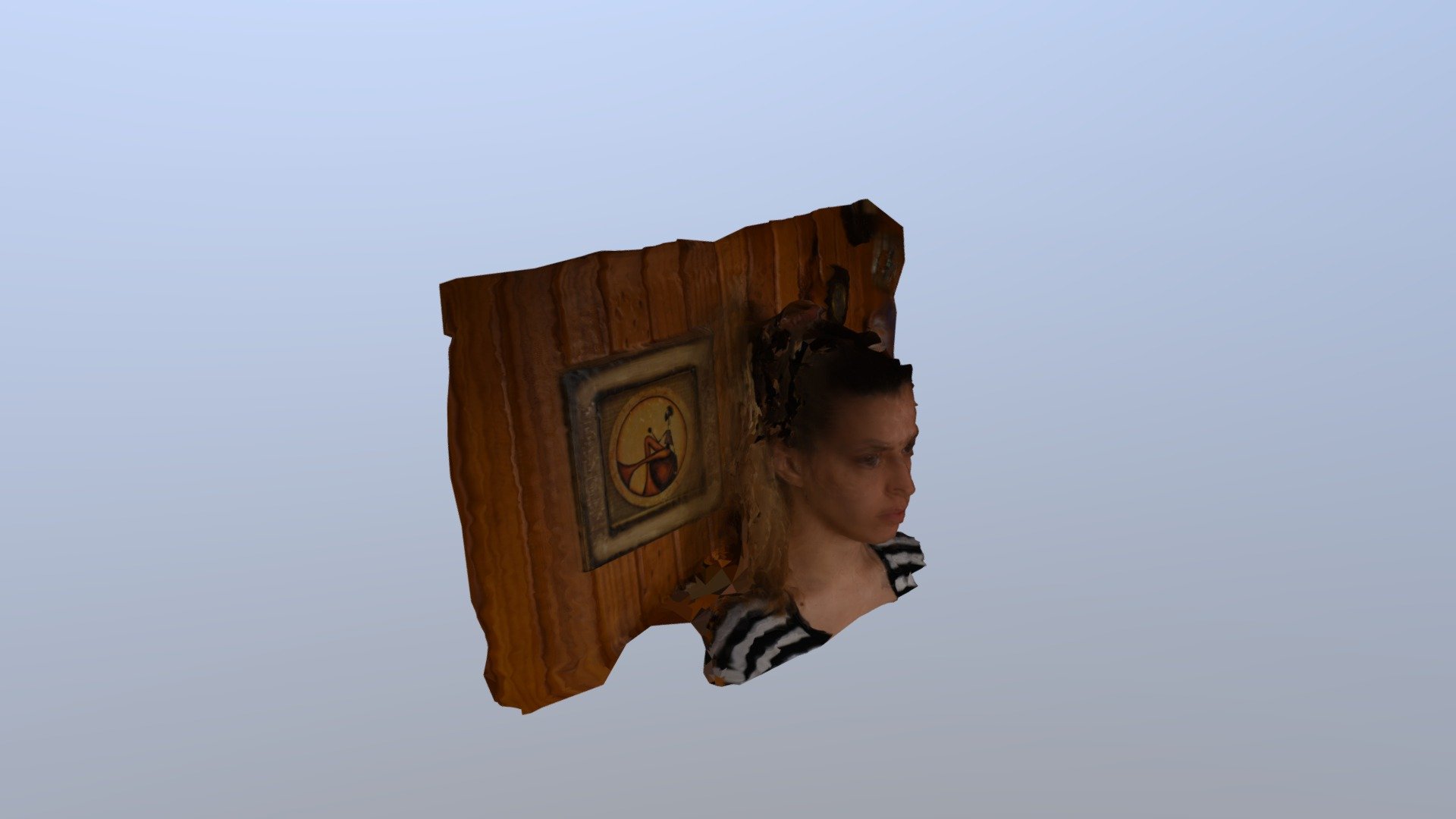 Retrato modelo 3D de las fotos