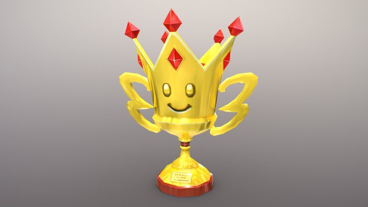 Special Gold Trophy - Mario Kart 7 3D Model
