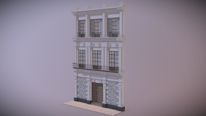 Fachada Colonial 3D Model