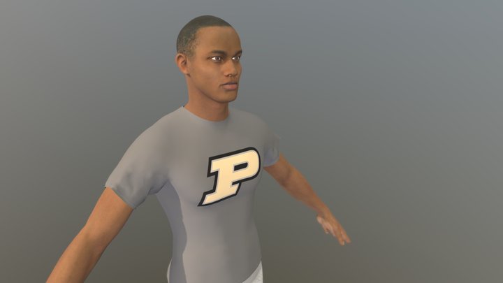 116 Final Marvelous Designer Purdue Shirt 3D Model
