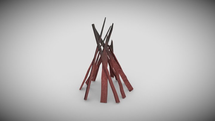 Bonfire Game-ready model 3D Model