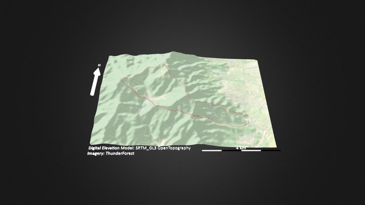西山三峰线_等高地图 – Gratis 3D-model STL