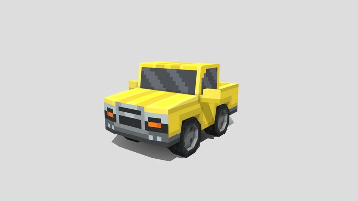 Yellow Car 3D Model