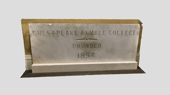 Chesapeake Female College Cornerstone 3D Model