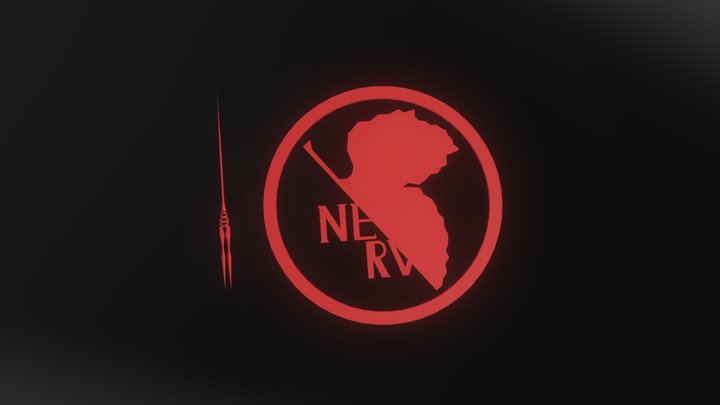 Longinus and NERV Logo 3D Model